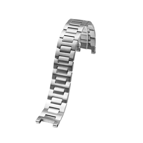 KTRSAVSSA Kompatibel mit der konkaven Uhrkette aus massivem Präzisionsstahl Cartier PASHA-Serie for Herren- und Damenuhren(Silver,22-14mm) von KTRSAVSSA