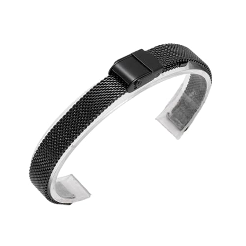 KTRSAVSSA Kompatibel mit jedem 6 mm 8 mm 10 mm 12 mm 14 mm 16 mm Edelstahl-Uhrenarmband, Keramik-Uhrenarmband, Damen-Gürtelarmband aus Roségold(A black,18mm) von KTRSAVSSA