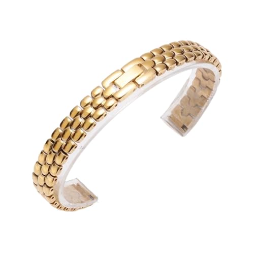 KTRSAVSSA Kompatibel mit jedem 6 mm 8 mm 10 mm 12 mm 14 mm 16 mm Edelstahl-Uhrenarmband, Keramik-Uhrenarmband, Damen-Gürtelarmband aus Roségold(B golden,12mm) von KTRSAVSSA