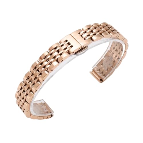 KTRSAVSSA Kompatibel mit jedem 6 mm 8 mm 10 mm 12 mm 14 mm 16 mm Edelstahl-Uhrenarmband, Keramik-Uhrenarmband, Damen-Gürtelarmband aus Roségold(C Rose gold,16mm) von KTRSAVSSA