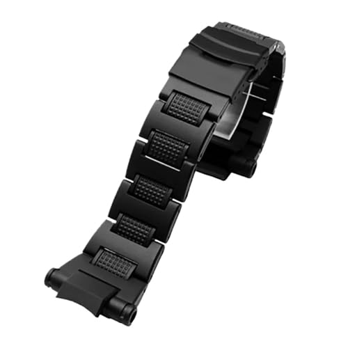 KTRSAVSSA Kunststoff-Armband kompatibel mit Casio GW-A1100FC GW-A1000 GW-4000 GA-1000 Uhrenarmband Herren-Sportarmbanduhren(Black-black buckle) von KTRSAVSSA