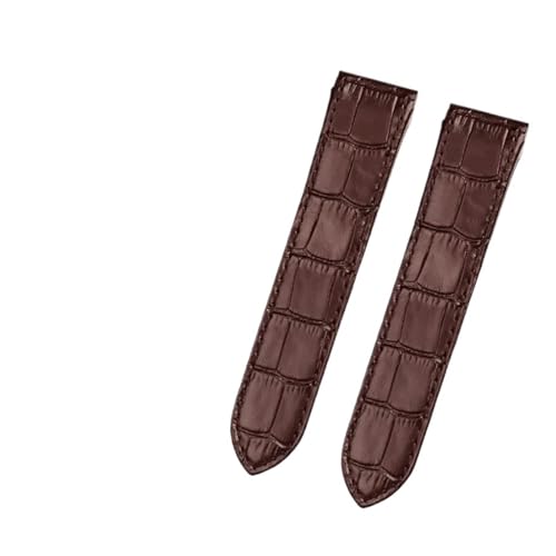 KTRSAVSSA Lederarmband passend for Cartier Santos Armband Santos 100 Herren- und Damen-Faltschließe 20 mm 23 mm(Brown NO Buckle,20mm) von KTRSAVSSA