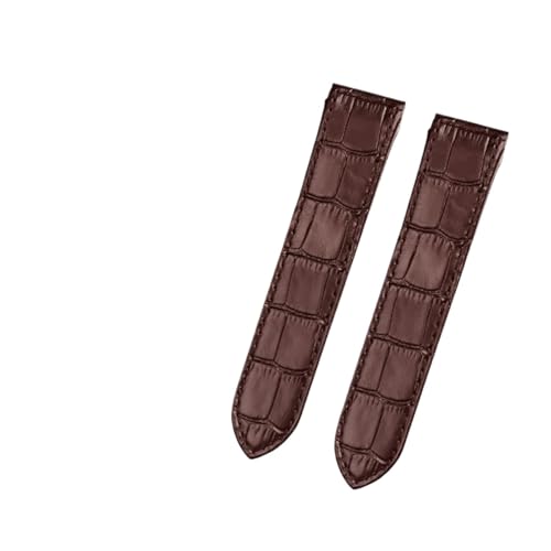 KTRSAVSSA Lederarmband passend for Cartier Santos Armband Santos 100 Herren- und Damen-Faltschließe 20 mm 23 mm(Brown NO Buckle,23mm) von KTRSAVSSA