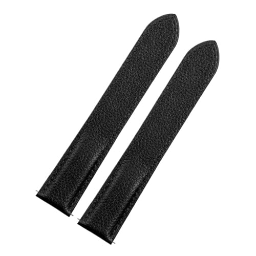 KTRSAVSSA Litschi-Lederarmband, Kompatibel Mit Cartier SOLO RONDE DE Lychee-Grain-Armband, Leder, 20, 23, 25 Mm, Uhrenzubehör(Black-no buckle,24mm) von KTRSAVSSA