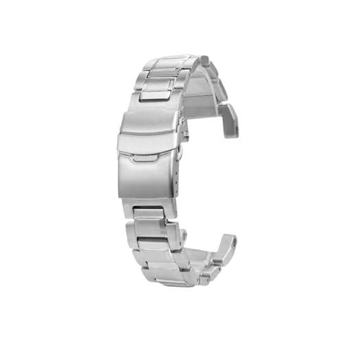 KTRSAVSSA Massives Edelstahlarmband, kompatibel mit G-SHOCK Casio GR-B100 GRB100-Serie, Uhrenkette, Ersatz-Uhrenkette, Uhrenarmband, Herrenarmbänder(Silver) von KTRSAVSSA