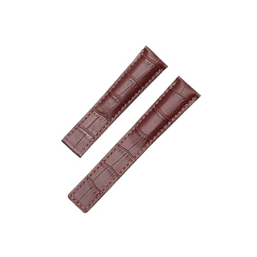 KTRSAVSSA Neues Lederarmband Kompatibel Mit Tag Heuer Uhr Carrera Monaco Uhrengürtel Schwarz Braun Armband Armbanduhr Armband 19mm 20mm 22mm(Brown-no buckle,20mm) von KTRSAVSSA