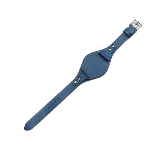 KTRSAVSSA Schicht Rindsleder Uhrenarmbänder Kompatibel Mit Fossil ES4045 ES4114 ES4113 ES3838 ES3625 ES3616 Elastisches Wasserdichtes Armband 18mm(Dark blue(PW),Steel-K1-18mm) von KTRSAVSSA