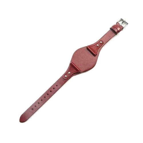 KTRSAVSSA Schicht Rindsleder Uhrenarmbänder Kompatibel Mit Fossil ES4045 ES4114 ES4113 ES3838 ES3625 ES3616 Elastisches Wasserdichtes Armband 18mm(Red(PW),Steel-K1-18mm) von KTRSAVSSA