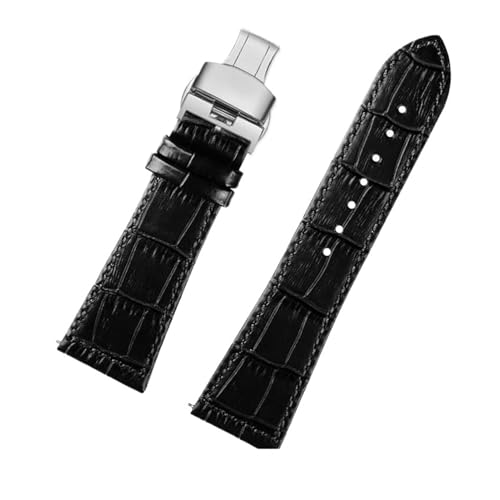 KTRSAVSSA Schnellverschluss-Armband aus Rindsleder, kompatibel mit Franck Muller-Armband, Muller-Lederarmband, FM-Uhr, Herren- und Damenuhr, 22, 26, 30 mm(Darkblue Black,22mm) von KTRSAVSSA