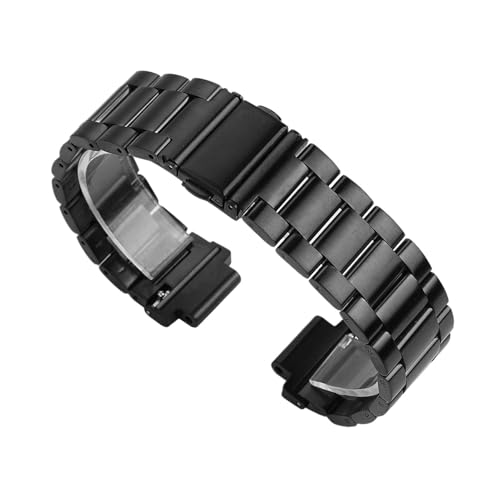 KTRSAVSSA Schnellverschluss-Edelstahlarmband, kompatibel mit Forerunner 235 220 620 630 735 735XT, Herren-Metall-Uhrenarmband, Ersatzarmband(B Black,For Forerunner 230) von KTRSAVSSA