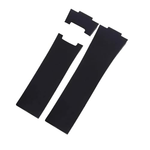 KTRSAVSSA Silikon-Uhrenarmband, Kompatibel Mit Athens Observation Navigation 1183, Herren/Damen, Wasserdicht, Kompatibel Mit Ulysse Nardin, Gummi-Uhrenarmband, 25 Mm(Black-No buckle) von KTRSAVSSA