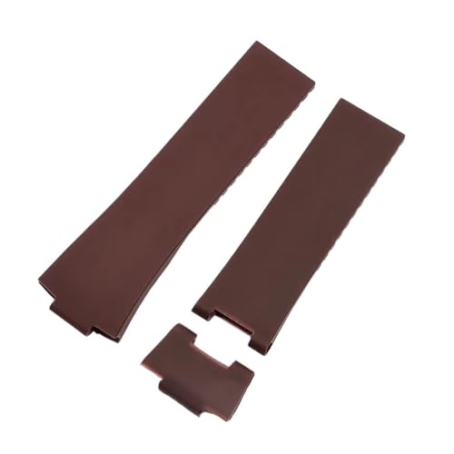 KTRSAVSSA Silikon-Uhrenarmband, kompatibel mit Athens Observation Navigation 1183, Herren/Damen, wasserdicht, kompatibel mit Ulysse Nardin, Gummi-Uhrenarmband, 25 mm(Brown-No buckle) von KTRSAVSSA