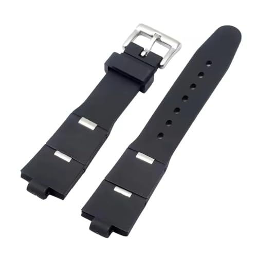 KTRSAVSSA Silikonkautschukarmband, Kompatibel Mit Uhrenarmband Mit Kerbe, DP42C14SVDGMT, Schwarzes Armband For Herren Und Damen, 22 X 8 Mm, 24 X 8 Mm(22mm-8mm) von KTRSAVSSA