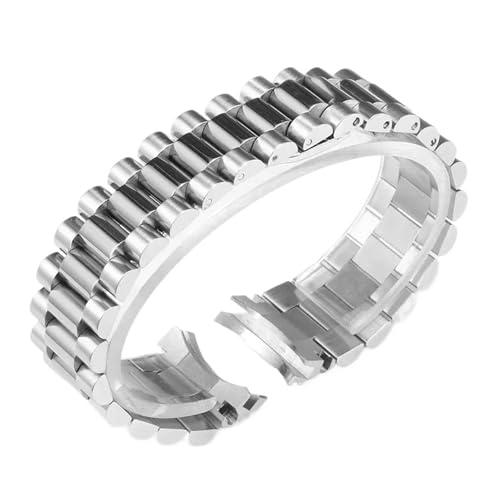 KTRSAVSSA Uhrenarmbänder kompatibel mit Rolex DATEJUST DAY-DATE OYSTERPERTUAL DATE Edelstahl-Uhrenzubehörarmband 20 mm 21 mm Uhrenarmband(Silver-3) von KTRSAVSSA