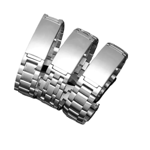 KTRSAVSSA Uhrenarmband-Zubehör, Kompatibel Mit Omega Seamaster 300 Ocean Universe 600 Observatory, Uhrenarmbänder Aus Massivem Edelstahl, 18 Mm, 20 Mm, 22 Mm(5Beads-Silvery,22mm) von KTRSAVSSA