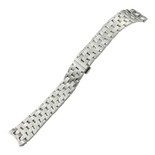KTRSAVSSA Uhrenarmband aus 316L-Edelstahl mit gebogenem Ende, kompatibel MIDO BELLUNA M024 407 630, Uhrenarmbänder massivem Silber, kostenlose Werkzeuge von KTRSAVSSA