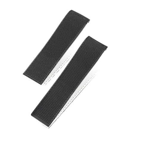 KTRSAVSSA Uhrenarmband aus Gummi und Silikon, wasserdicht, kompatibel mit Longines-Armband, kompatibel mit Conquest HydroConquest L3.742 782 Serie, 21 mm(Black-No buckle) von KTRSAVSSA