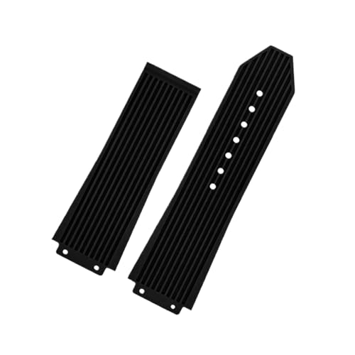 KTRSAVSSA Uhrenarmband kompatibel mit HUBLOT BIG BANG, Silikon, 24 x 17 mm, 25 x 19 mm, wasserdicht, Herren-Uhrenarmband, Kettenarmband, weiches Gummiarmband(Black-no buckle-C) von KTRSAVSSA