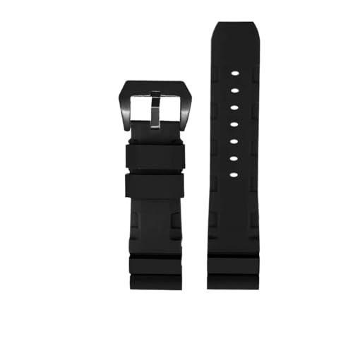 KTRSAVSSA Uhrenarmband kompatibel mit Panerai SUBMERSIBLE PAM 111 441 616, weiches Silikonkautschuk, 22 mm, 24 mm, Herren-Uhrenarmband(Black black,22mm) von KTRSAVSSA