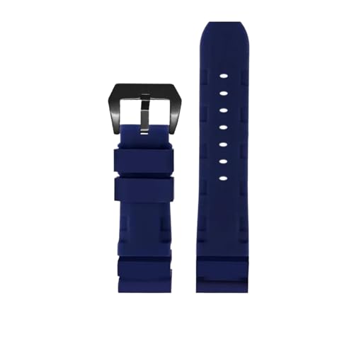 KTRSAVSSA Uhrenarmband kompatibel mit Panerai SUBMERSIBLE PAM 111 441 616, weiches Silikonkautschuk, 22 mm, 24 mm, Herren-Uhrenarmband(Blue black,22mm) von KTRSAVSSA