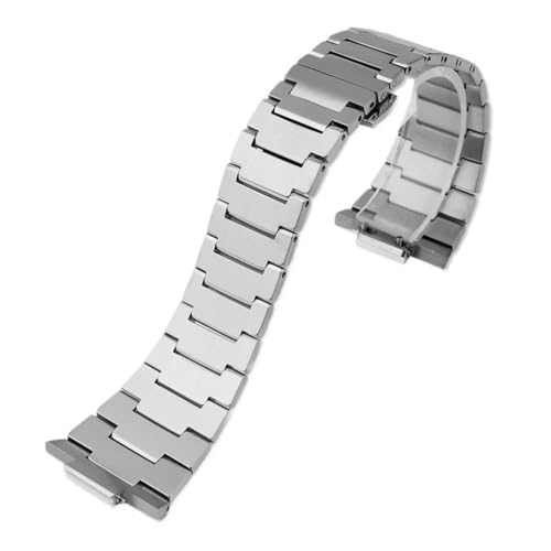 KTRSAVSSA Uhrenarmband kompatibel mit Tissot PRX-Serie Super Player T137410 Herren-Edelstahlkette Feinstahluhr Zubehörarmband(Silver) von KTRSAVSSA