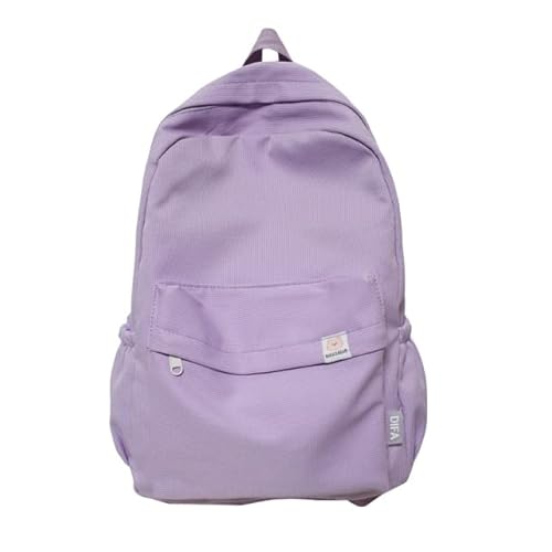 KTTGYRE Schulrucksack Wasserdichtes Nylon Frauen Rucksack Frauen Reisetasche Rucksäcke Schulbag Für Teenager Mädchen Solid Color Bookbag-Purple KTTGYRE Schulrucksack Wasserdichtes Nylon Frauen Rucksack Frauen Reisetasche Rucksäcke Schulbag Für Teenager Mädchen Solid Color Bookbag-Purple von KTTGYRE