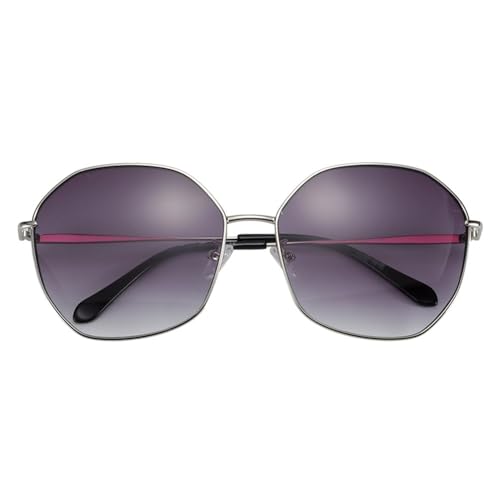 KTUCN Cat-Eye-Sonnenbrille aus Legierung für Damen, übergroß, Schmetterlings-Design, Verlaufsgläser, UV400-Schutz, Autofahrerbrille, 03 Silber, BH01 von KTUCN