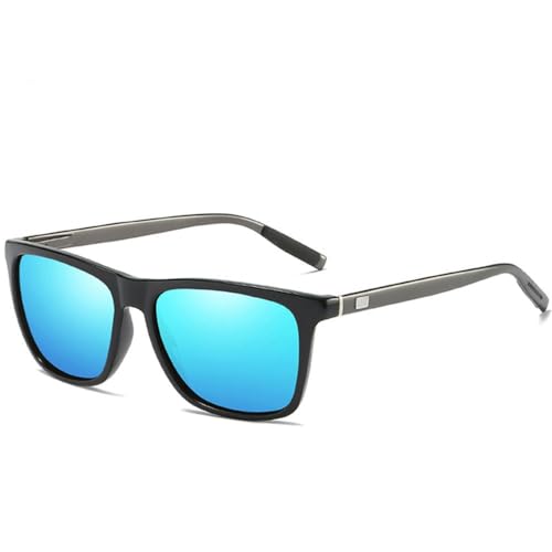 KTUCN Klassische Aluminium-Magnesium-Sonnenbrille mit Federscharnieren, polarisierte Sonnenbrille für Herren und Damen, Vintage-Fahrbrille, UV400, HD2, BH01 von KTUCN
