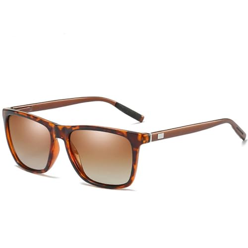 KTUCN Klassische Aluminium-Magnesium-Sonnenbrille mit Federscharnieren, polarisierte Sonnenbrille für Herren und Damen, Vintage-Fahrbrille, UV400, HD3, BH01 von KTUCN