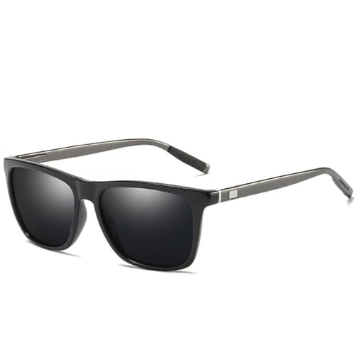 KTUCN Klassische Aluminium-Magnesium-Sonnenbrille mit Federscharnieren, polarisierte Sonnenbrille für Herren und Damen, Vintage-Fahrbrille, UV400, HD6, BH01 von KTUCN