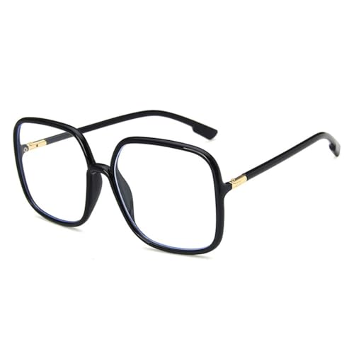 KTUCN Klassische Vintage-Sonnenbrille für Damen, Kunststoffrahmen, transparent, grau/rosa, Sonnenbrillen, Schwarz, transparent, 140 mm von KTUCN