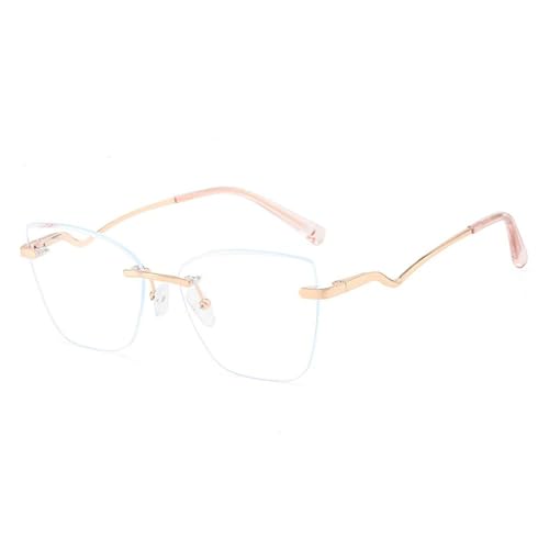 KTUCN Mode großen Rahmen Anti-Blaulicht-Brille Rahmen Männer Frauen übergroße Brille Brille Brille, Rose Golden, C von KTUCN