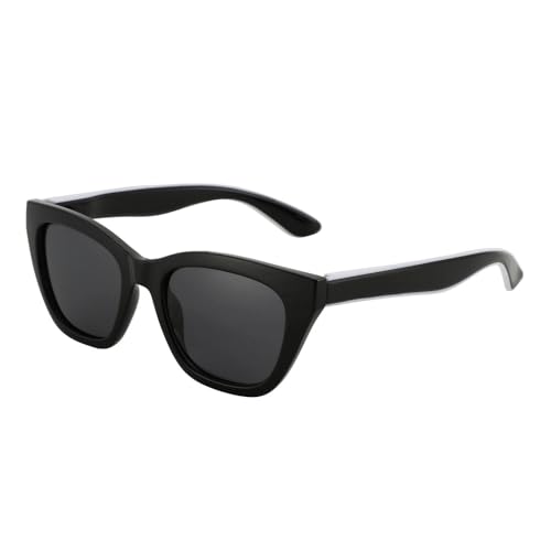 KTUCN Polarisierte Sonnenbrille, modische Damen-Sonnenbrille mit dickem Rahmen, UV400-Schutz, zum Einkaufen für Damen, 001, graue Linse, BH01 von KTUCN