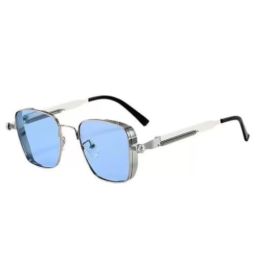 KTUCN Polarisierte Sonnenbrille für Herren, hübsch, fürs Autofahren, spezielle Anti-UV-Metall-Punk-Modetrends, 6, 145 mm von KTUCN