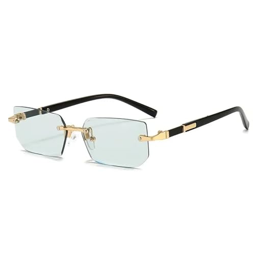 KTUCN Randlose Sonnenbrille Rechteck Mode Beliebte Damen Herren Sonnenbrillen Für Damen Und Herren Sommerreisen,1,BH01 von KTUCN