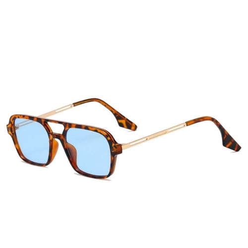 KTUCN Retro Steampunk Sonnenbrille Farbverlauf Brille beliebte hohle Leopardenmuster blaue Sonnenbrille Herren- und Damensonnenbrille, 5, BH01 von KTUCN