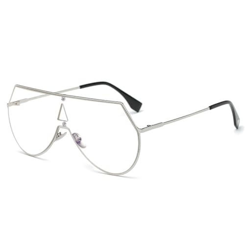 KTUCN Siamese Fashion Herren Sonnenbrillen Männlich Big Frame Colorfull lunettes de soleil homme Sonnenbrille mit Box Metall, C09 Splitter Flat, 147mm von KTUCN