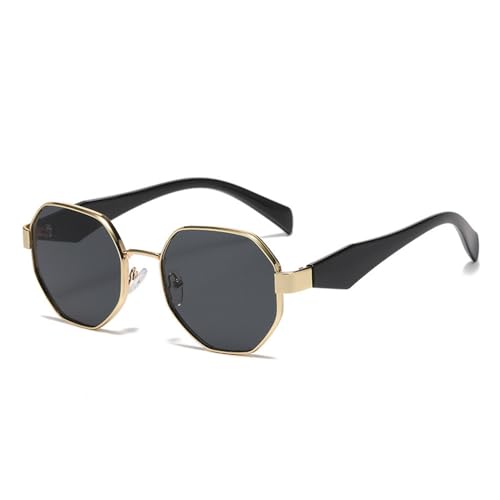 KTUCN Sonnenbrille - Anspruchsvoller Stil, Feminine Persönlichkeit, geformte Sonnenbrille mit Metallrahmen,Schwarz,14.4cm von KTUCN