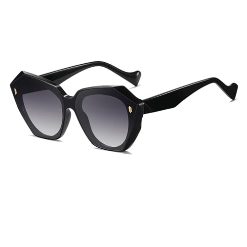 KTUCN Sonnenbrillen für Damen, polarisiert, modisch, für Damen, mit Farbverlauf, blendfreie Autobrille, Schwarz, Farbverlauf Grau, 150 mm von KTUCN