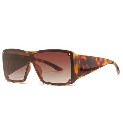 KTUCN Übergroße Sonnenbrille für Herren und Damen, modische Sonnenbrille, einteilige Gläser, UV400, C6Leopard, BH01 KTUCN Übergroße Sonnenbrille für Herren und Damen, modische Sonnenbrille, einteilige Gläser, UV400, C6Leopard, BH01 von KTUCN