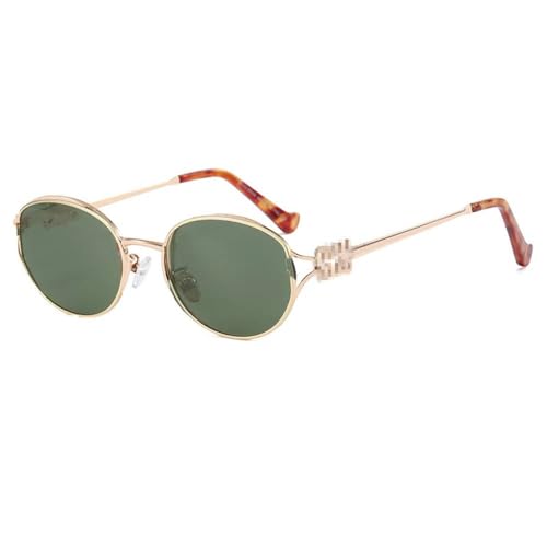Klare Brille Damen Polygonal Metallrahmen Brillen Mädchen Brillen Anti Blaulicht Brille Mode Brillen,Grün,BH01 von KTUCN