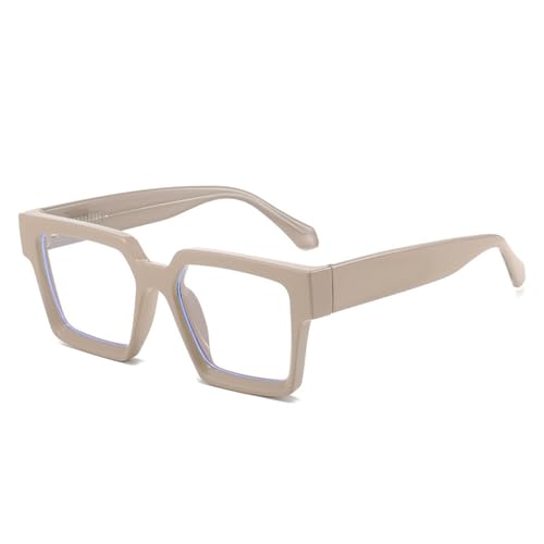 Mode Candy Brillengestell Männer und Frauen Retro einfache passende Brille literarische dicken Rahmen Brille, kaqise, C von KTUCN