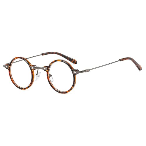 Runde Sonnenbrille Herren Damen Retro Steam Punk Brille Farbverlauf Klare Linse Brille Vintage Driving Shades Ozeanfarbe, 7, BH01 von KTUCN