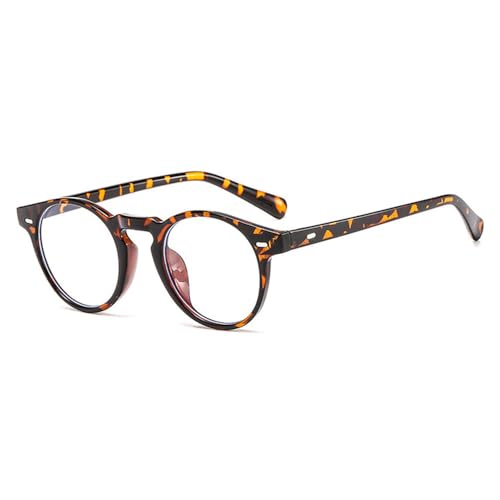 Vintage Runde Sonnenbrille Herren Damen Mode Schwarz Leopard Grün Shades Anti-Blaulicht Brille Trendy Klare Brille,7,BH01 Vintage Runde Sonnenbrille Herren Damen Mode Schwarz Leopard Grün Shades Anti-Blaulicht Brille Trendy Klare Brille,7,BH01 von KTUCN