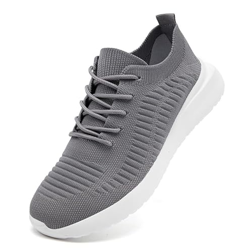 KTVHYW Damen Schuhe Laufschuhe Slip on Sneaker Turnschuhe Sportschuhe Sommerschuhe Gym Graue Schuhe Tennisschuhe Freizeitschuhe 41 von KTVHYW
