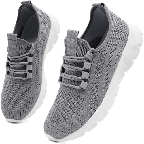 KTVHYW Damen Sneaker Schuhe Sportschuhe Laufschuhe Turnschuh Hallenschuhe Straßenlaufschuhe Wanderschuhe Grau 39 von KTVHYW