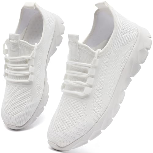 KTVHYW Schuhe Damen Weiss Sneaker Turnschuhe Laufschuhe Sportschuhe Tennisschuhe Joggingschuhe Fitnessschuhe Weiß 37 von KTVHYW