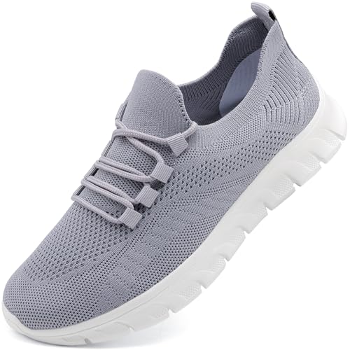 KTVHYW Sportschuhe Herren Sneaker Turnschuhe Laufschuhe StraßEnlaufschuhe Tennisschuhe Fitness Jogging Grau Gym Schuhe Sommerschuhe Hallenschuhe Männer 43 von KTVHYW