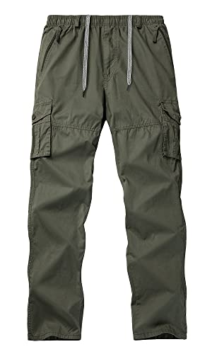 KTWOLEN Herren Cargo Hose Baumwolle Outdoor Hose Freizeit Militär Hose Hiking Arbeitshosen Männer Tactical Hose mit vielen Taschen Combat Outdoor-Hose Trekkinghose von KTWOLEN