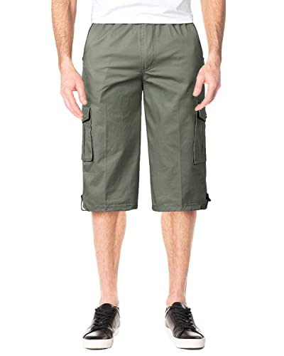 KTWOLEN Herren Cargo Shorts Bermuda Kurze Hose Baumwolle Outdoor Sommer Freizeit Herrenshorts Kurz Cargohose mit 5 Taschen von KTWOLEN